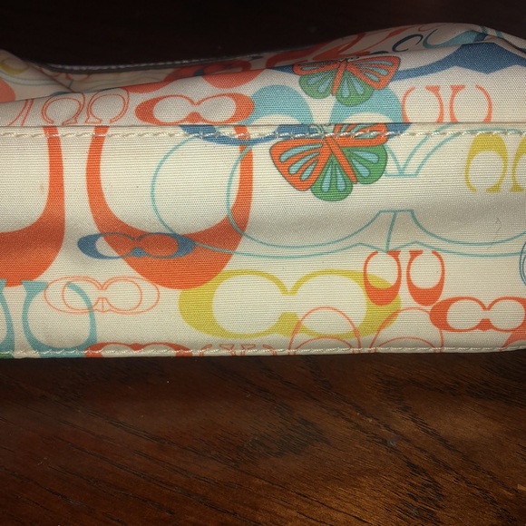 Coach Signature Butterfly Op Art Makeup Large Cosmetic Case Zip - Picture 9 of 9